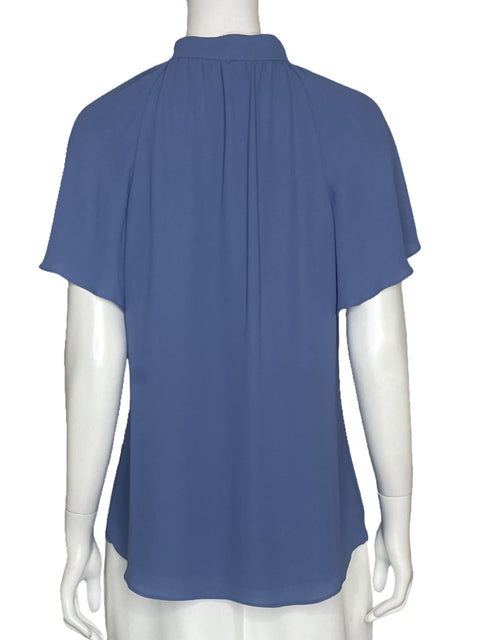 Blusa White House Cuello Redondo Azul - Talla 8