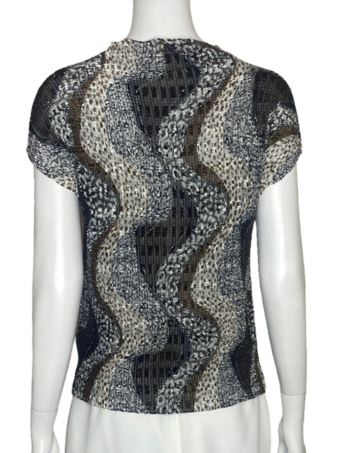 Blusa Pineapple Gold Estampado Negro - Talla 2