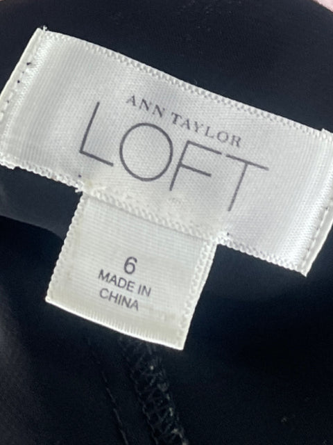 Blusa Ann Taylor Loft Tiras Negro - Talla 6