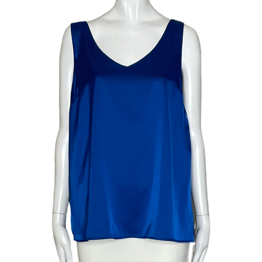 Blusa Ekouaer Camiseta Satinada Fluida Azul Navy-Talla L