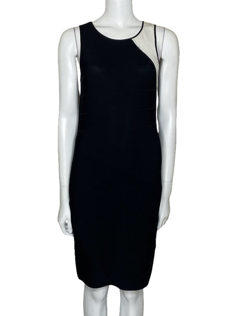 Vestido Armani Exchange Sin Mangas Bicolor Negro-Talla M
