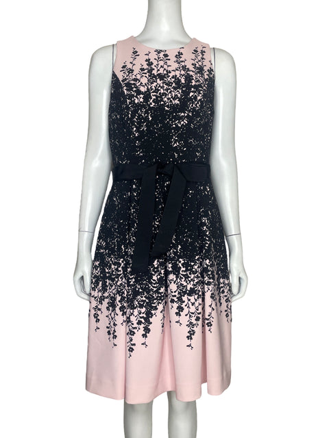Vestido Luxe By Carmen Marc Valvo Estampado Negro - Talla 6
