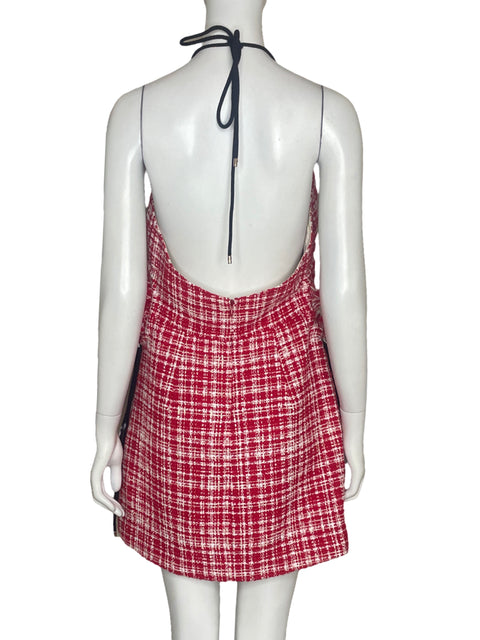 Vestido Self - Portrait Tweed Rojo - Talla 8