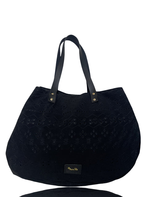 Bolso Maria Filo Tote Eyelet Negro-Talla U