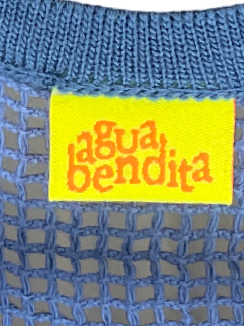Top Agua Bendita Punto Sirena Azul-Talla S