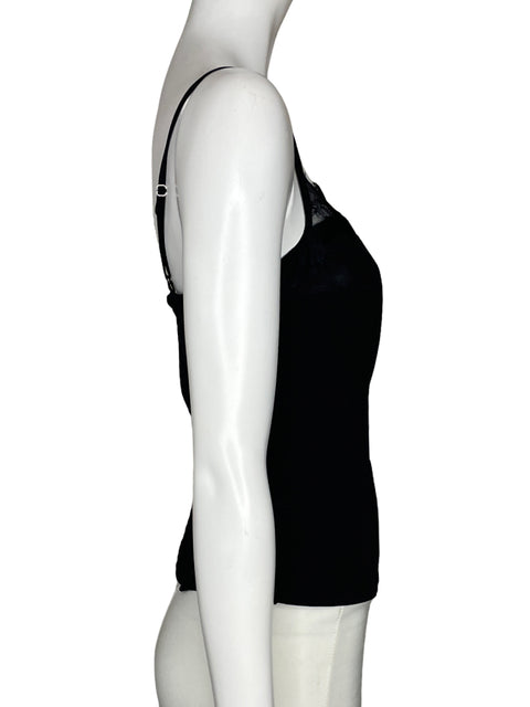 Top Express Tiras Encaje Negro-Talla S