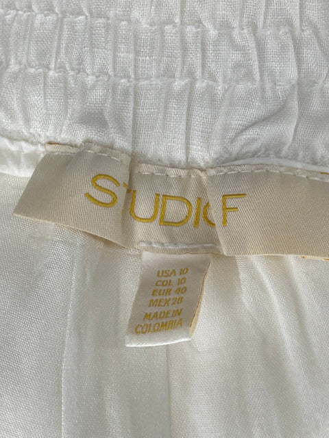 Short Studio F Cinturón Blanco-Talla 10