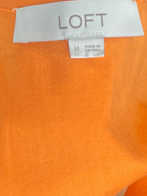 Vestido Loft Mangas Corta Naranja - Talla M