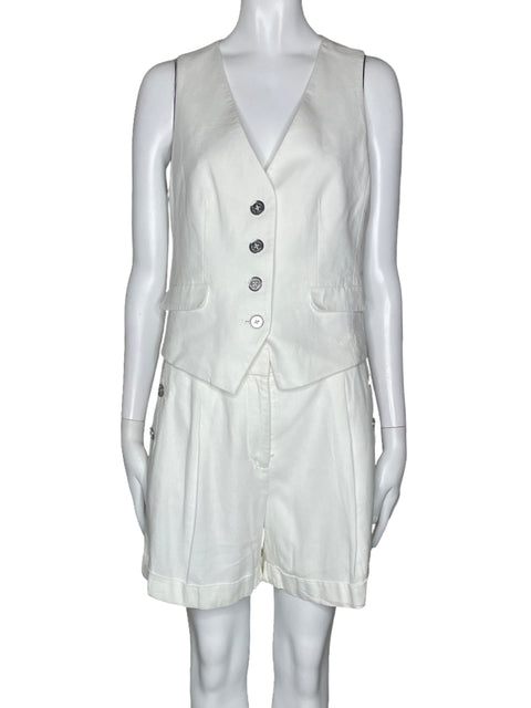 Set Michael Kors Chaleco+Short Blanco-Talla 4