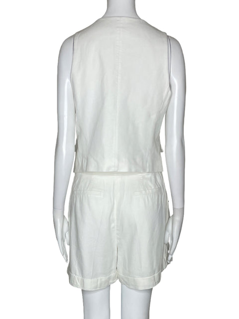 Set Michael Kors Chaleco+Short Blanco-Talla 4
