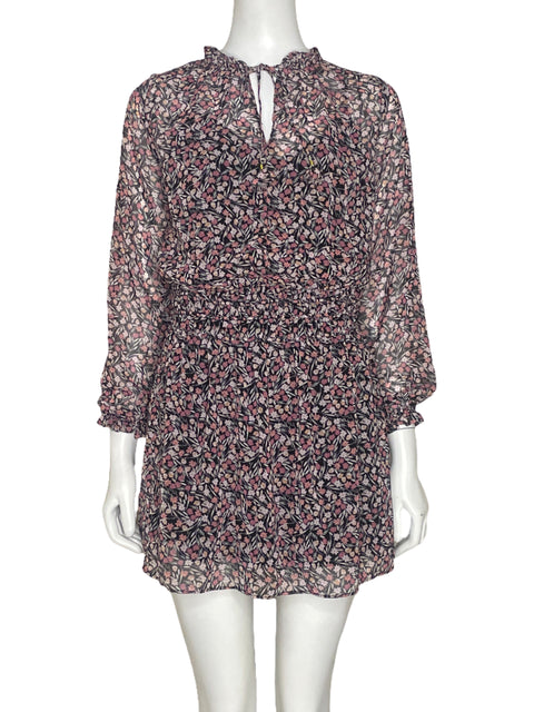 Vestido Lola Grace Mangas Larga Floral Negro - Talla XS