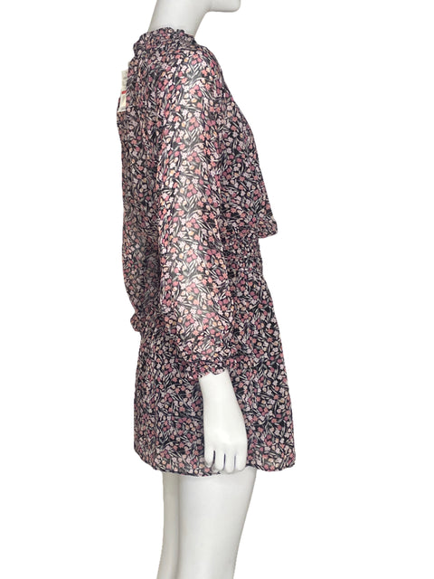 Vestido Lola Grace Mangas Larga Floral Negro - Talla XS