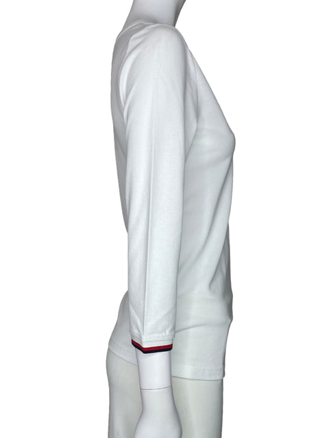 Sueter Tommy Hilfiger Cuello V Botones Blanco-Talla S