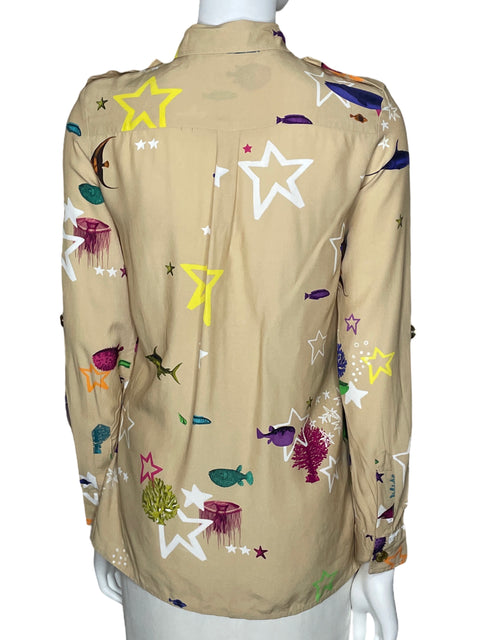 Camisa Vilagallo Manga Larga Beige-Talla 36