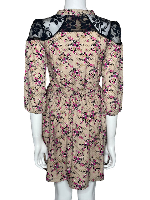 Vestido Rapsodia Fascia Dot Beige-Talla XS