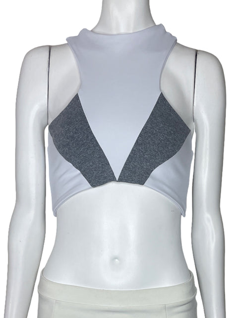 Top Port De Bras Tiras Blanco-Talla M