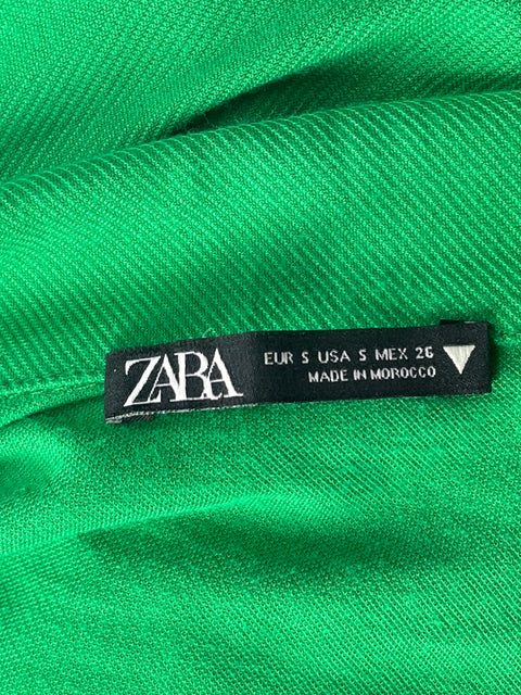 Vestido Zara Polo Verde-Talla S