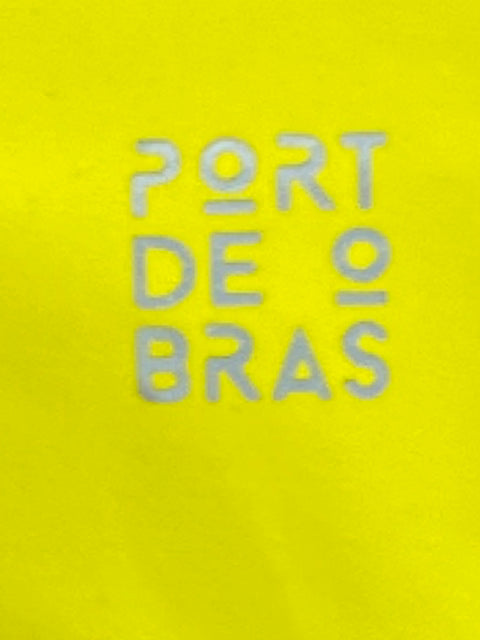 Top Port De Bras Tiras Fruncidas Amarillo-Talla M