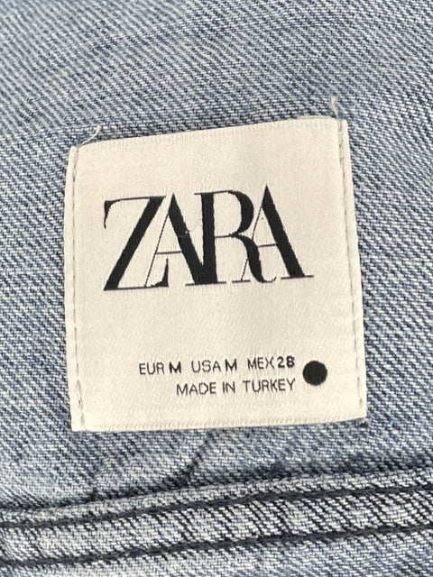 Vestido Zara Maxi Denim Azul-Talla M