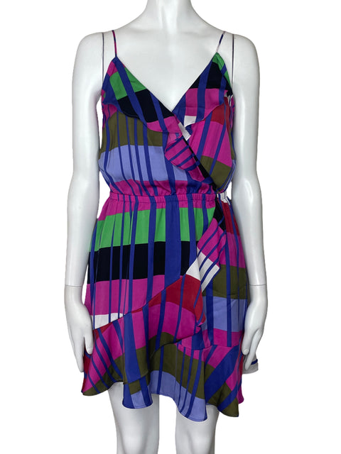 Vestido Express Cuadro Rayas Rosado-Talla XS
