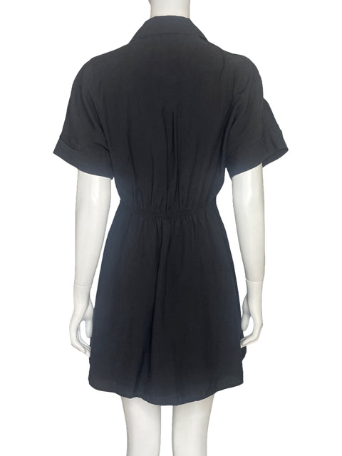 Vestido Zara Mangas Corta Negro - Talla XS