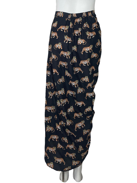 Falda Guadalupe Estampado Vuelo Negro-Talla S
