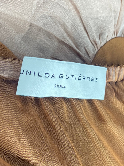 Vestido Zunilda Gutierrez Sin Mangas Marron - Talla M