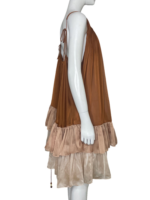 Vestido Zunilda Gutierrez Sin Mangas Marron - Talla M