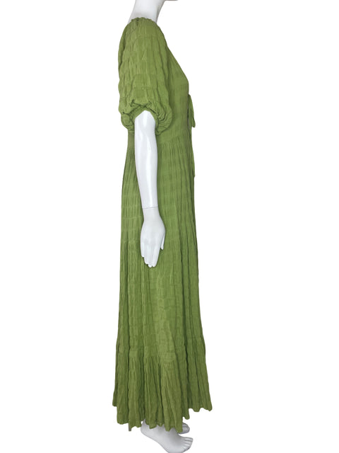 Vestido Girl And The Sun Mangas Verde-Talla XS