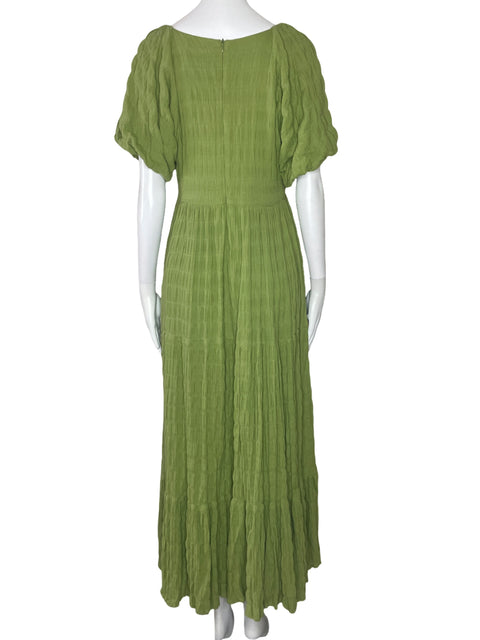 Vestido Girl And The Sun Mangas Verde-Talla XS