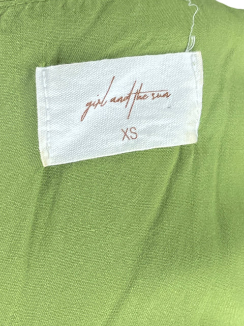 Vestido Girl And The Sun Mangas Verde-Talla XS
