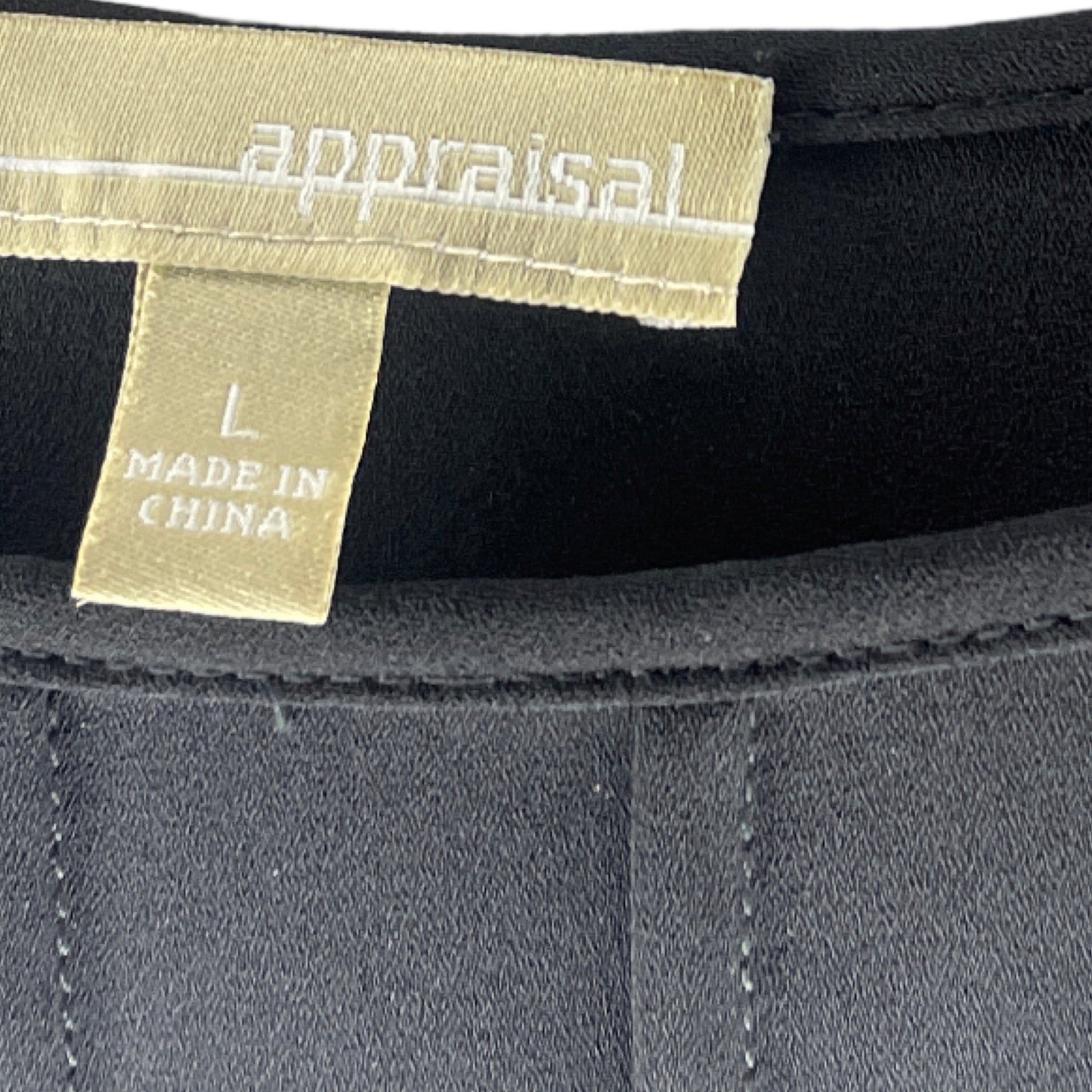 Blusa Appraisal Cuello Redondo Negro-Talla L