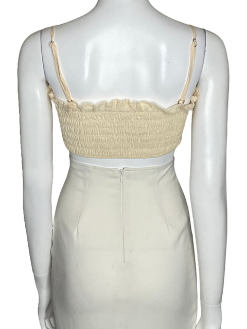 Top Agua Bendita Crinkle Amari Kaaw Beige-Talla M