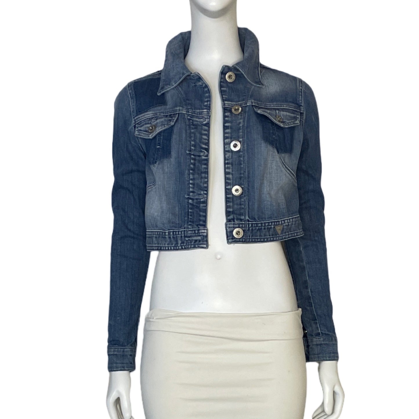 Jacket Guess Crop Denim-Talla XS