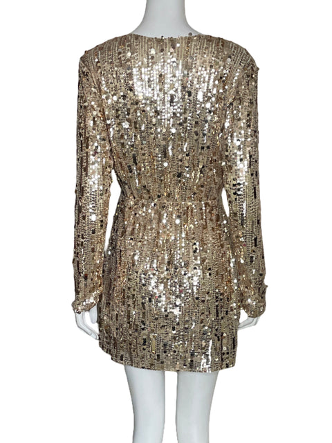 Vestido Tesoro TPS Lentejuela Cross Body
Dorado-Talla S