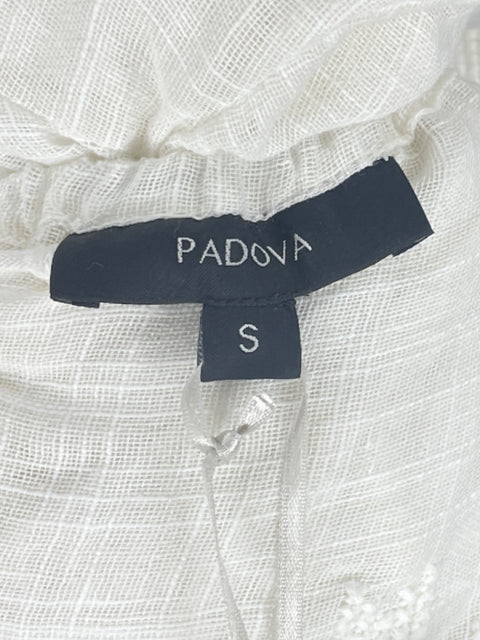 Blusa Padova Trasparente Cropped Blanco-Talla S