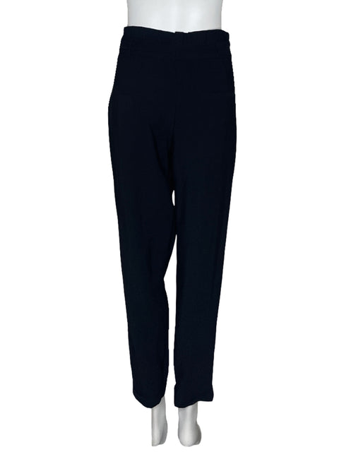 Pantalón Zara Fruncido Cinturon Negro-Talla L