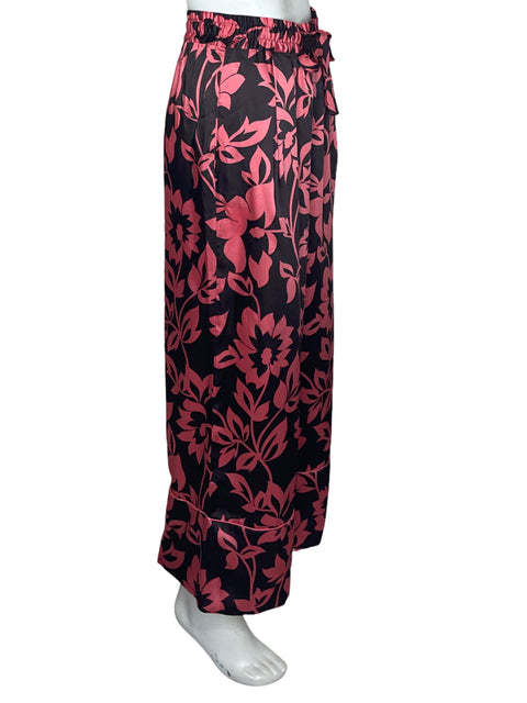 Pantalón Zara Fruncido Palazzo Rosado-Talla XS
