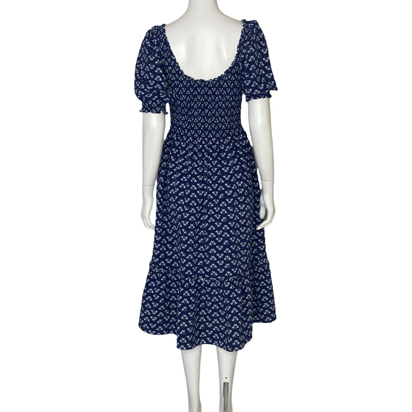 Vestido Hill House Vuelos Floral Azul-Talla S