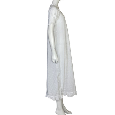 Vestido Hill House Caroline Abullonado Blanco-Talla XS