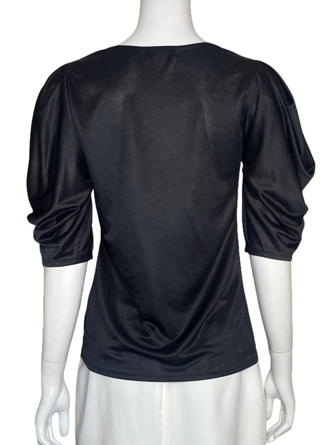Blusa Cherish Mangas Puff Negro - Talla S