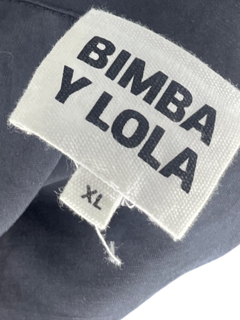 Vestido Bimba y Lola Fluido Zipper Negro - Talla XL
