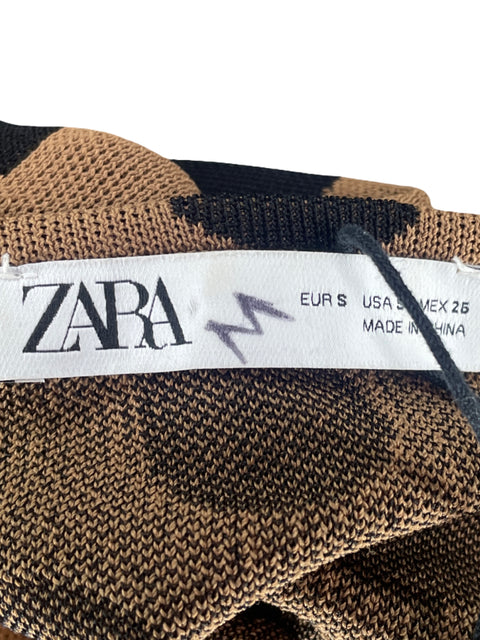 Vestido Zara Bolas Marron - Talla S