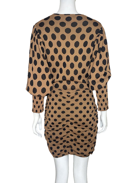 Vestido Zara Bolas Marron - Talla S