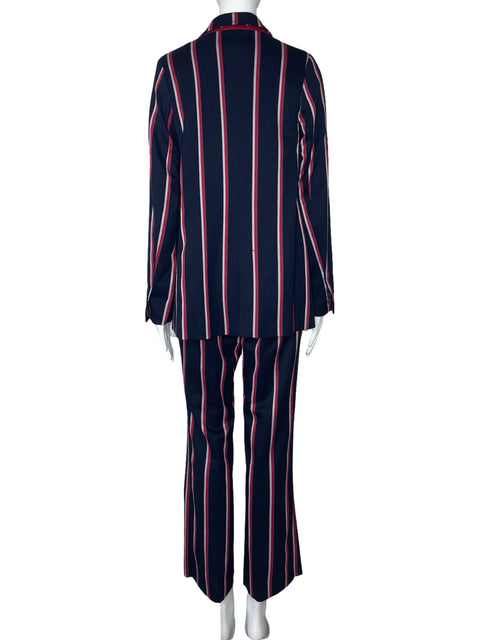 Set Mango Rayas Botones Azul-Talla 8
