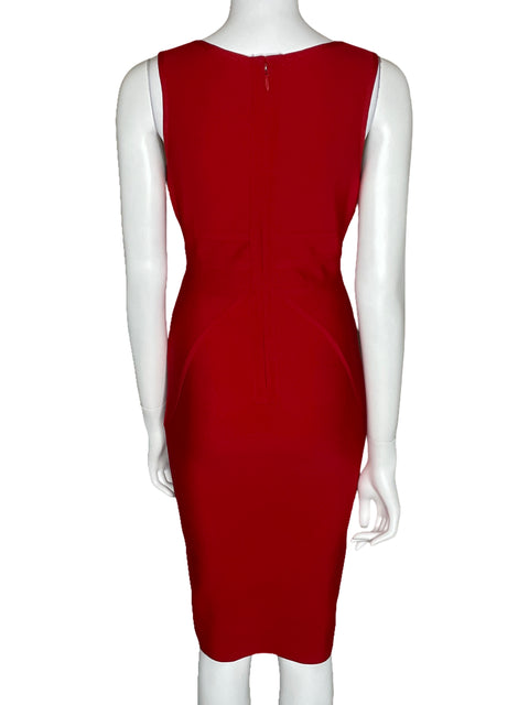 Vestido FashionNova Escote Pronunciado Rojo-Talla S