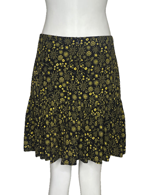 Falda Sandro Mini Flores Negro - Talla 3