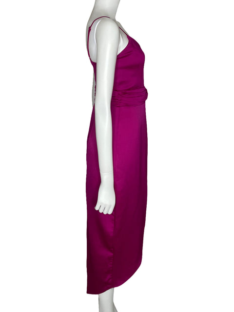 Vestido Express Drapeado Tirantes Morado-Talla S