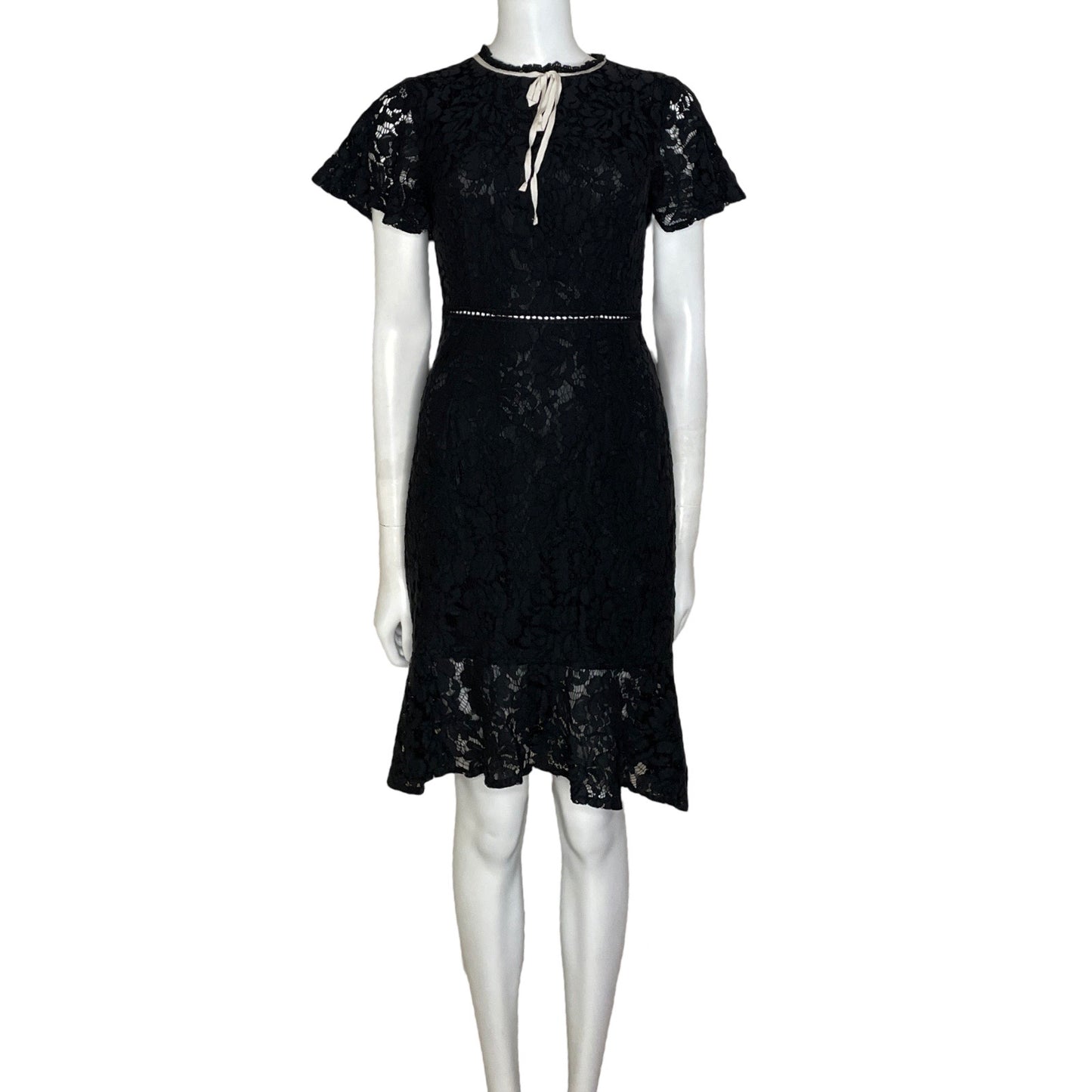 Vestido Amy Lynn Encaje Negro-Talla 10
