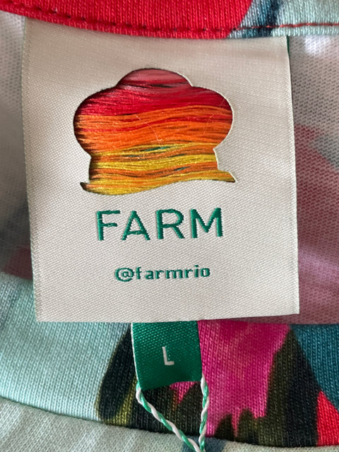 Vestido Farm Rio Etampado Mostera Rojo-Talla L